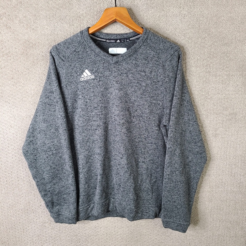 Adidas Louisville Cardinals‎ Sweater Mens Medium Gray V Neck Pullover Fleece